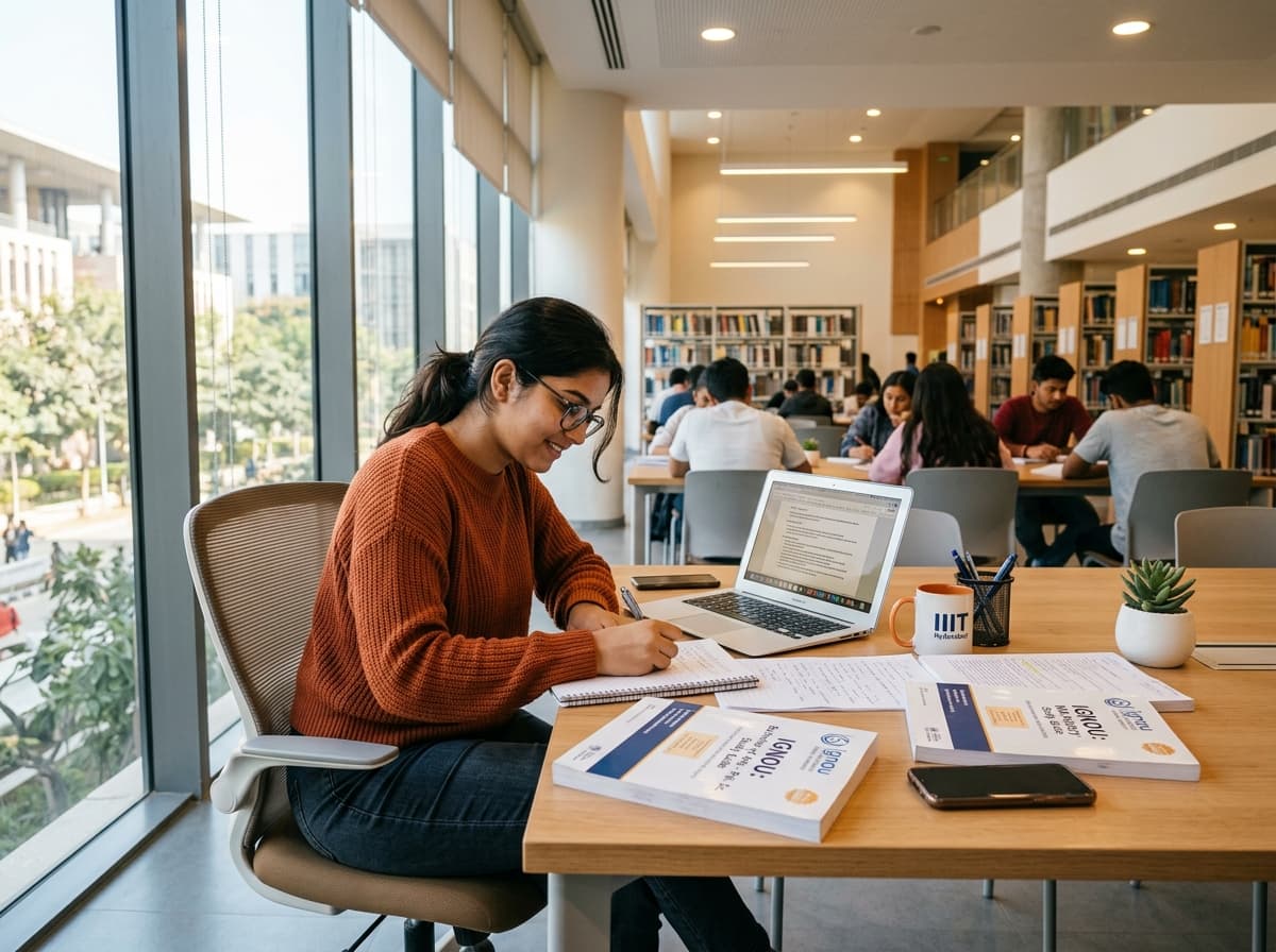 Student preparing for university admission